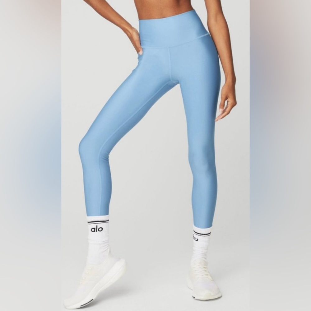 Alo High-Waist Airlift Leggings Tile Blue Hi-Rise Waisted Skinny Tights Pants M